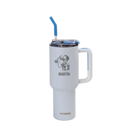 Vaso térmico Waterdog Cold 1200 ml - Edición Mundial + Grabado + Stickers Selección Argentina