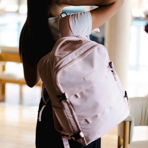 Mochila Crossover Viral De Viaje Frida Rosa Bebé