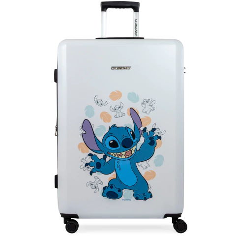 Valija Crossover Disney Grande Stitch Hawaiian Blanco