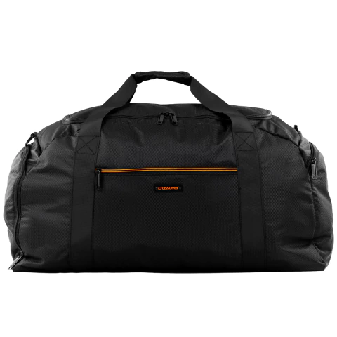 Bolso Grande Liviano Crossover Fusion 20906 Negro con Naranja