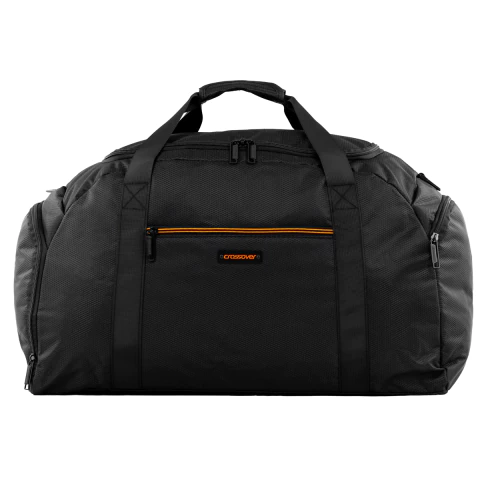 Bolso Mediano Liviano Crossover Fusion 20905 Negro con Naranja