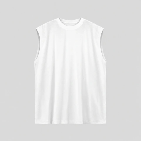 MUSCULOSA OVERSIZE BLANCA ALGODÓN PEINADO