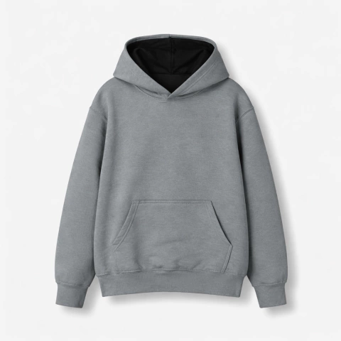 BUZO CANGURO OVERSIZE FRISADO PREMIUM GRIS ATA
