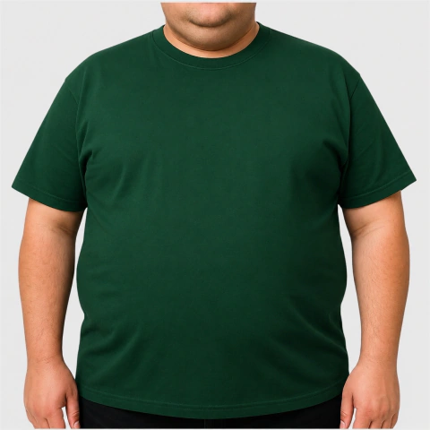 REMERA VERDE INGLÉS TALLE ESPECIAL ALGODÓN PEINADO