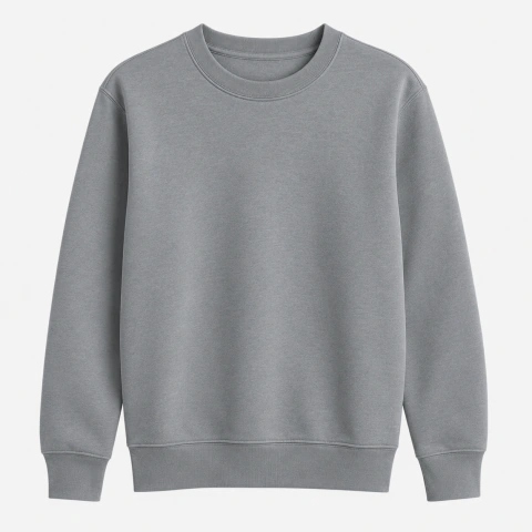 BUZO CUELLO REDONDO GRIS ATA FRISA PREMIUM