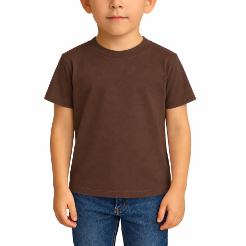 REMERA DE NIÑO MARRON CHOCOLATE
