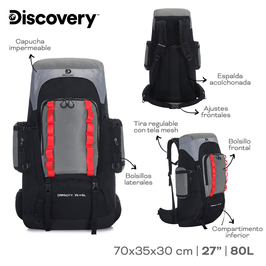 MOCHILA CAMPING DISCOVERY 75+5L 16044-16045