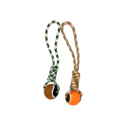 Soga trenzada con pelota. 36cm