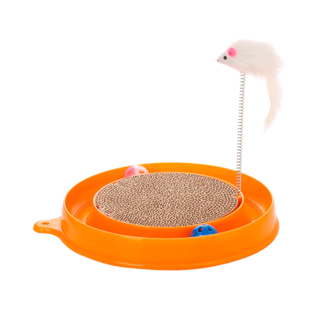 Juguete didactico rascador para gato.