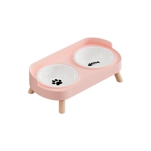 Comedero elevado doble 2 comederos ceramica