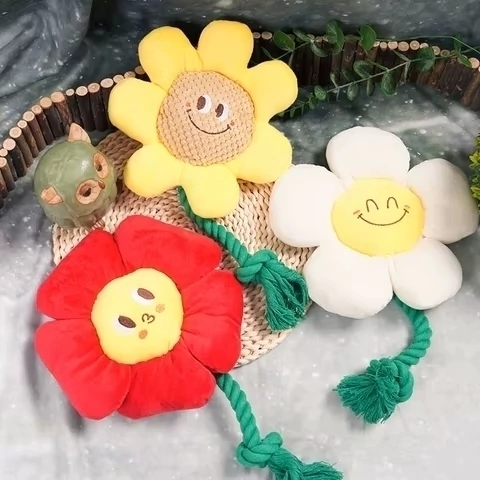 Tirador con Flor de Peluche