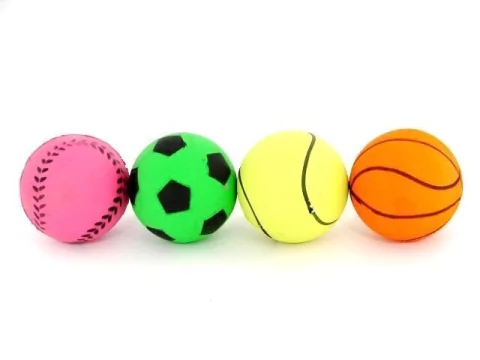 Pelota de goma maciza modelos deportivos (4 unidades)