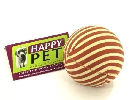 Pelota de goma rayada