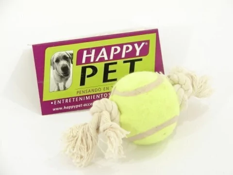 Pelota de tenis con soga de hilo corta