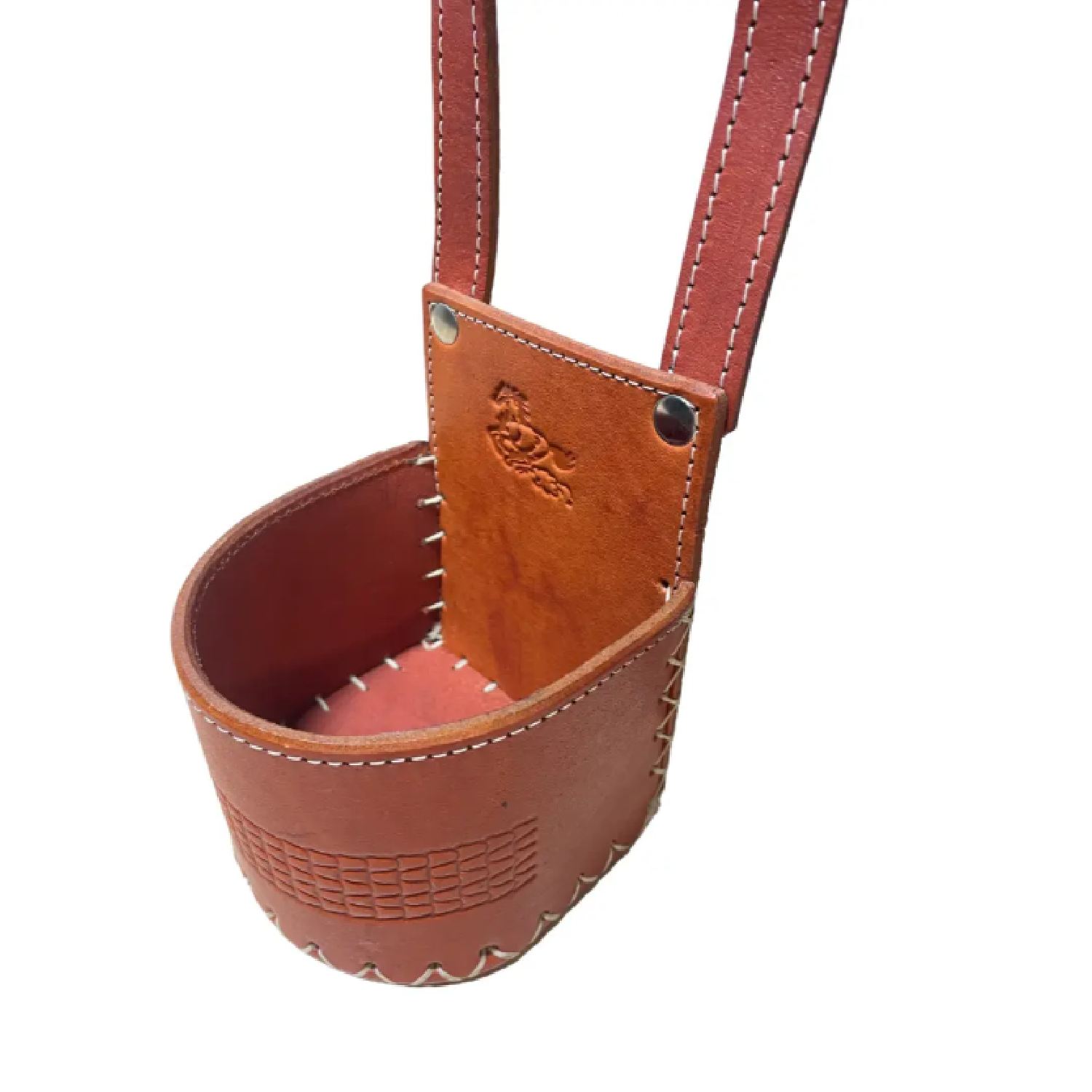 PORTA MATE CUERO MARRON