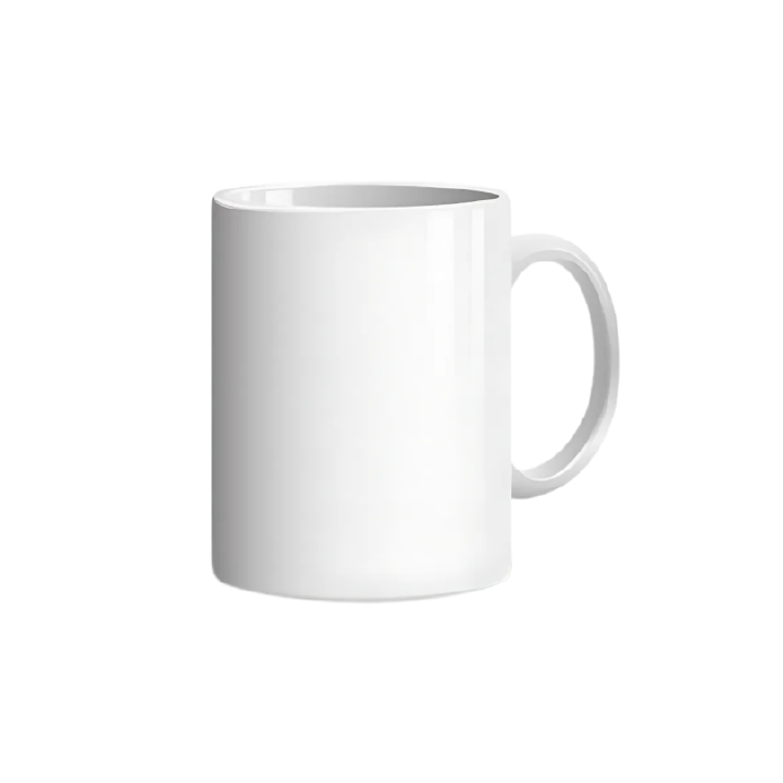 TAZA CERÁMICA RECTA SUBLIMABLE BLANCA