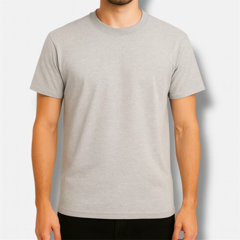[RY-REMERAGRISMELANGEA] REMERA GRIS MELANGE ALGODÓN PEINADO