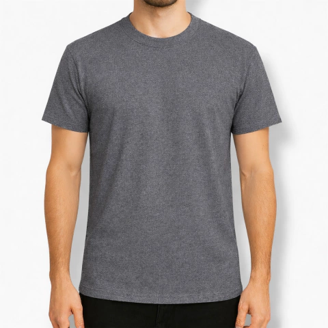 [RY-REMERAGRISMELANGEO] REMERA GRIS MELANGE OSCURO ALGODÓN PEINADO