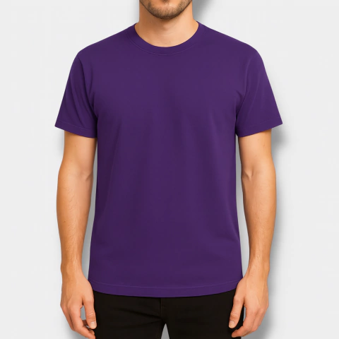 [RY-REMERAVIOLETACLARO] REMERA VIOLETA OSCURO ALGODÓN PEINADO 24.1