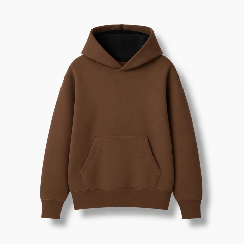 [RY-BUZOCHOCOLATEOVERS] BUZO CANGURO CHOCOLATE OVERSIZE FRISA INVISIBLE PREMIUM
