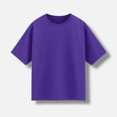[RY-REMERAVIOLETACLARO-1] REMERA VIOLETA OSCURO OVERSIZE ALGODÓN PEINADO