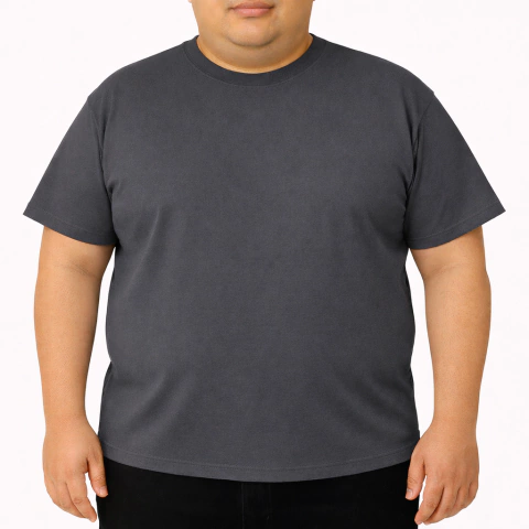 [RY-REMERAGRISTOPOTALL] REMERA GRIS TOPO TIPO AZUL TALLE ESPECIAL ALGODÓN PEINADO