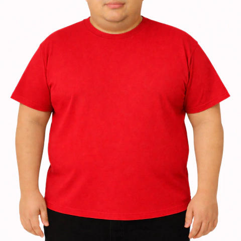 [RY-REMERAROJAALGODONP-1] REMERA ROJA ALGODÓN PEINADO TALLE ESPECIAL