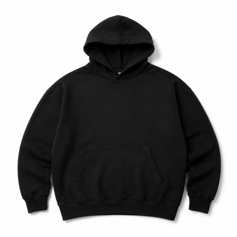 [RY-BUZOCANGURONEGROTA] BUZO CANGURO NEGRO TALLE ESPECIAL 60% POLIÉSTER PREMIUM