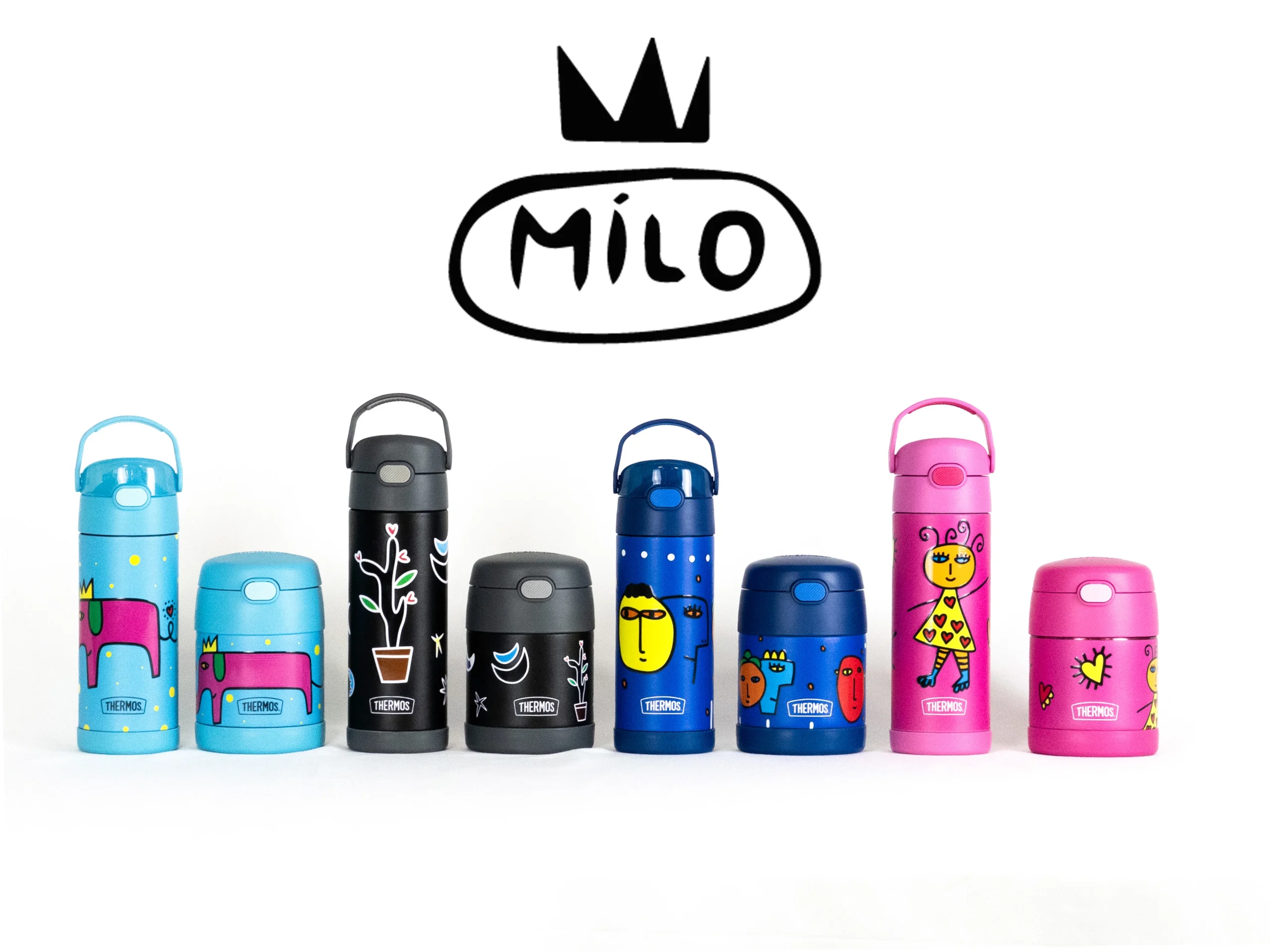 [TH-BOTELLATERMICAFUNT] Botella Termica Funtainer Thermos 470ml Capsula Milo Lockett