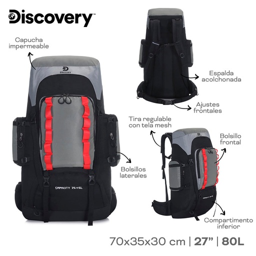 [LN-22352] MOCHILA CAMPING DISCOVERY 75+5L 16044-16045