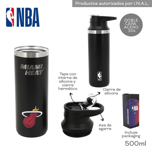 [LN-35866] BOTELLA TERMICA NBA MIAMI HEAT 31365