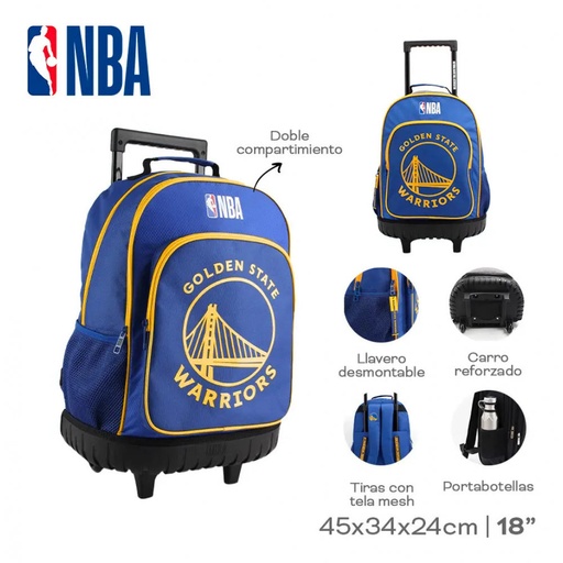 [LN-29154] MOCHILA CARRO NBA GOLDEN STATE WARRIORS 28025