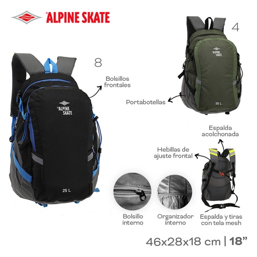 [LN-36110] MOCHILA CAMPING ALPINE SKATE 53672