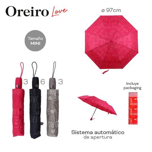 [LN-35045] PARAGUAS OREIRO LOVE 28994