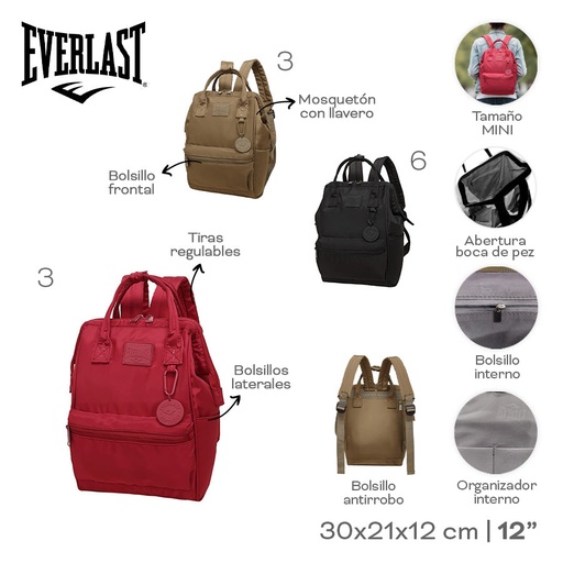[LN-35483] MOCHILA CARTERA EVERLAST 22736