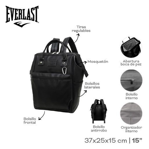 [LN-35493] MOCHILA CARTERA EVERLAST ECO CUERO 22741