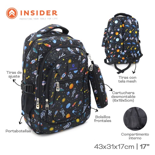 [LN-17557] MOCHILA Y CARTUCHERA INSIDER 15298
