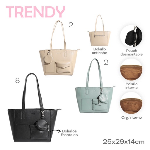 [LN-31458] TOTE BAG C/MONEDERO TRENDY 28400