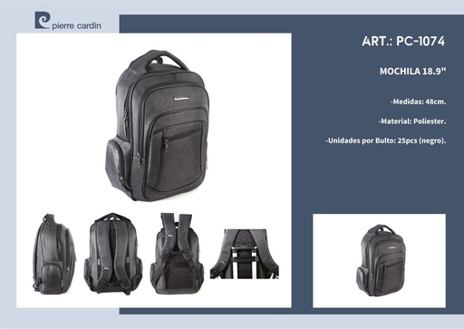 [LN-29738] MOCHILA PORTANOTEBOOK PIERRE CARDIN PC1074