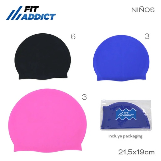 [LN-27114] GORRO NATACION INFANTIL FIT ADDICT 17837