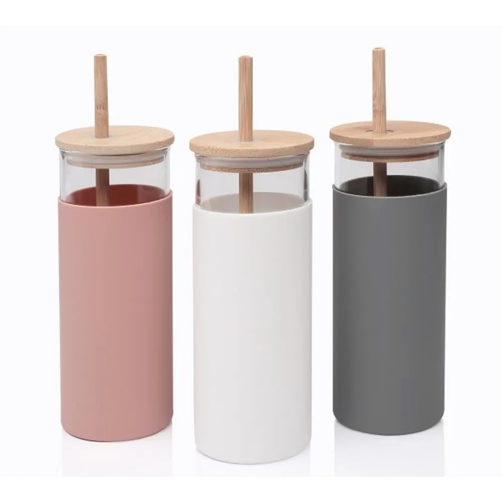 [NF-B52] Vaso con tapa y sorbete bamboo OCEAN B52