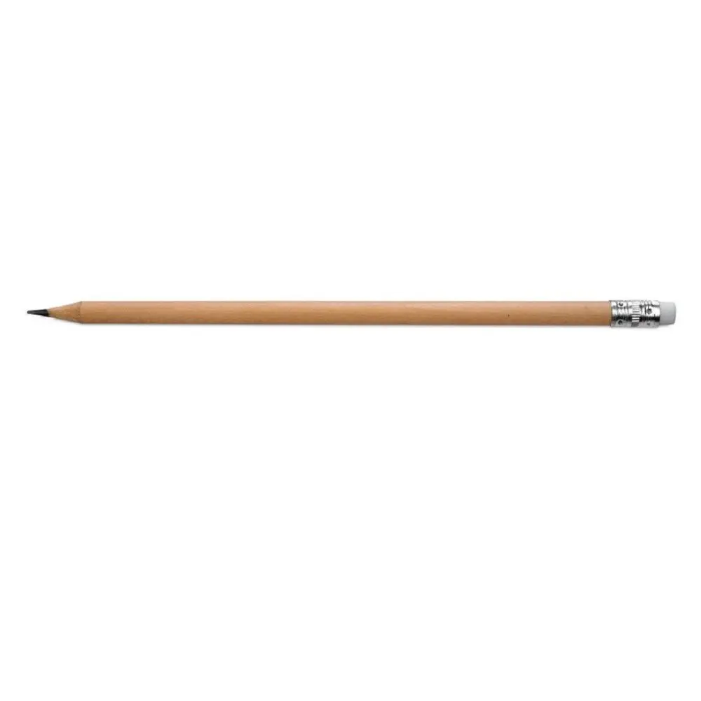[NF-WP105] Lápiz de madera natural – Con goma de borrar WP105