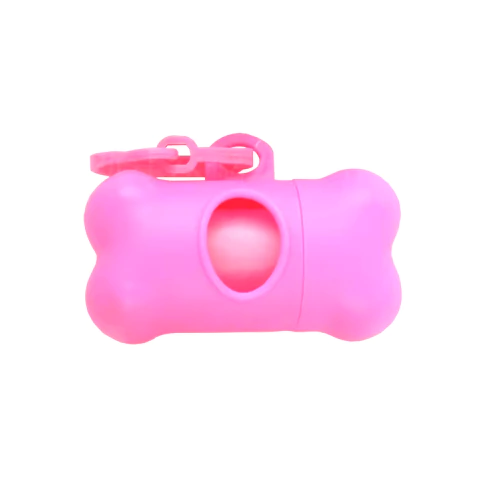 [RA-P601H] Set porta bolsas excremento Huesito + 1 rollo