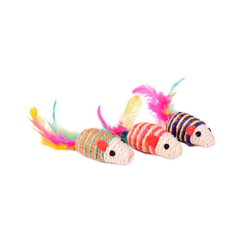 [RA-P032] set x 3 ratitas ratas hilo sisal