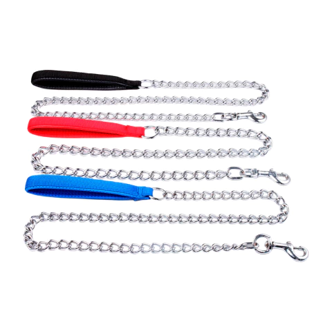 [RA-P35220] Correa metal cadena 120cm, gancho blindado mango soft