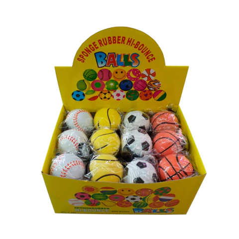 [RA-P0282] Pelota de goma maciza. Motivo: deportes. 6 cm.