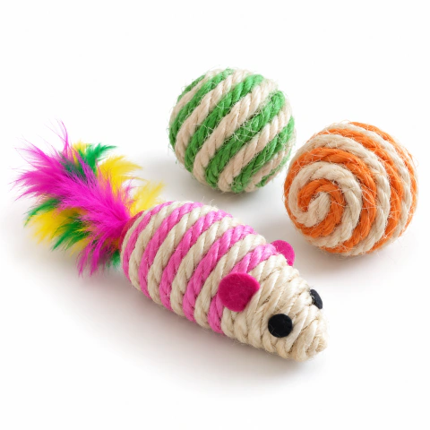 [HP-2379] Juguetes de sisal para gatos x3