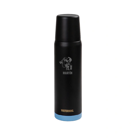 [WD-OBUS1000BKWCGRABAD] Termo Waterdog Obus 1000 ml - Edición Mundial + Grabado + Stickers Selección Argentina