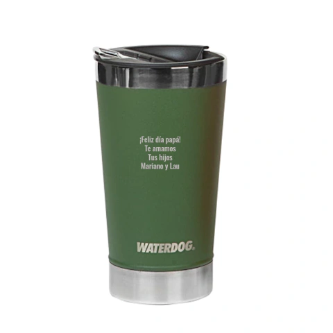 [WD-BEER500GMGRABADO] Vaso térmico cervecero Waterdog Beer - Grabado Personalizado