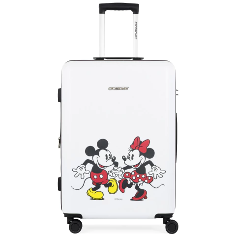 [CX-503003] Valija Crossover Disney Mediana Mickey & Minnie Happy Moments Blanco